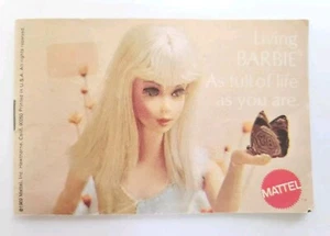 Folleto Barbie Mattel Living 1969 vintage en muy buen estado - Imagen 1 de 2