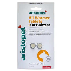 All Wormer Tablets for Cats & Kittens 5kg - 2 Tabs (Aristopet) - Picture 1 of 3