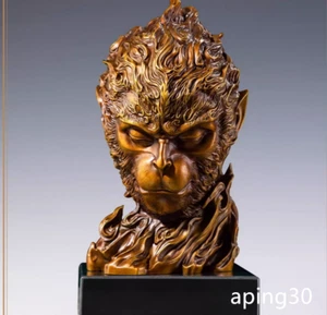 16.5" Handmade Bronze Journey to the West Sun WuKong statue Ornament - Picture 1 of 6