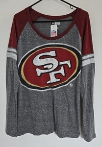 Ropa del equipo de la NFL San Francisco 49ers gris jaspeado pulóver camisa para mujer XL NUEVO - Imagen 1 de 11