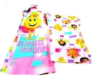 The Emoji Movie Girls Pajama Set Size 4T Pink Yellow Purple Teal Set Of 2 