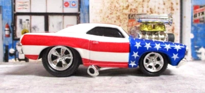 Funline Muscle Machines Stars & Stripes 1966 PONTIAC GTO nuevo/metal suelto Foto 1 de 4
