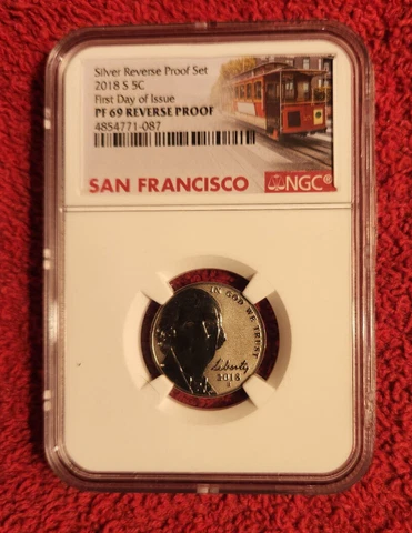 2018-S Jefferson Nickel First Day of Issue NGC PF69 Reverse Proof Cover