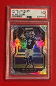 2020 Panini Silver Prizm JACOB EASON #331 PSA 9 Graded Rookie Card COLTS RC MINT - Bild 1 von 2