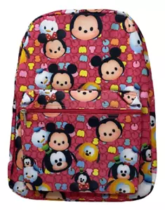 Tsum Tsum Mickey Mouse Red 16” large Polyester Backpack New - Bild 1 von 2