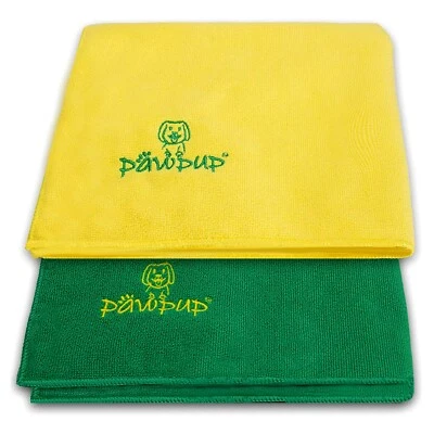 PAWPUP Dog Towel 100cm x 60cm Super Absorbent Microfiber Pet Towel (Pack of 2)