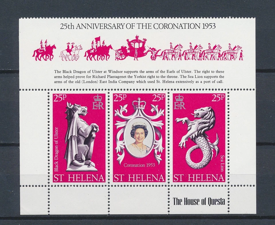 Santa Elena 317a-c MNH, Reina Isabel 25 Aniversario, 1978 Foto 1 de 1