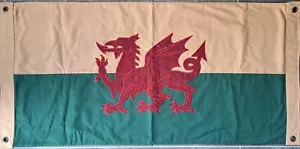 Wales Fully Sewn Aged Look Flag 100cm x 50cm - 4 Eyelets for Hanging - LAST FEW - Picture 1 of 4