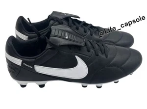 Size 7 Nike Premier III FG Soccer Cleats Black White HM0265-002 Leather Mens New - Picture 1 of 13