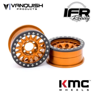 Vanquish VPS07806 1.9 Aluminum KMC KM445 Impact Beadlock Wheels Orange (2) - Picture 1 of 4