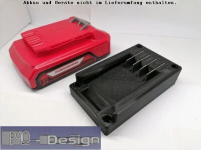 PALO-DESIGN Adapter für Powerworks P24B2 / P2448B2 Akku Schwarz PLA+