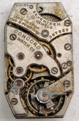 Vintage Concord High Grade 17 Jewel watch movement for repair  - Image 1 of 4