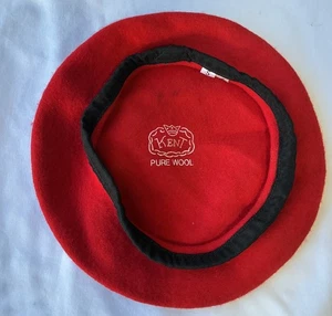 Vintage Surplus Camo Military Style Red Beret Round Hat Pure Wool Hunting - Bild 1 von 5