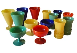 Juego de cristalería arco iris Anchor Hocking 14 piezas vintage años 1936-1950 incluye tés helados - Imagen 1 de 16