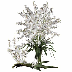 ARTIFICIAL SILK WHITE ORCHID FLOWERS - By The Stem -12 - Picture 1 of 1