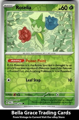 Roselia #008/162 SV05: Temporal Forces Pokemon Common Reverse Holo - Image 1 of 2