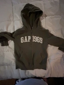 Gap Kids Boys Full Zip Embroidery Logo Fleece Hoodie - Picture 1 of 7
