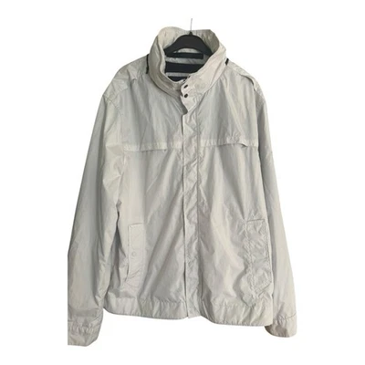 Victorinox Swiss Army Packable Windbreaker Jacket Mens Hooded Off White/Ivory - Image 1 of 4