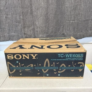 Sony TC-WE605S Doble Cassette Deck Con Caja Funciona - Imagen 1 de 5