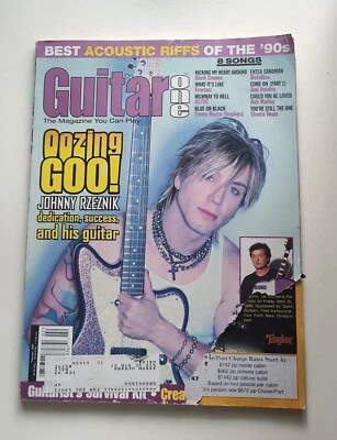 GUITAR ONE  Magazine Feb 1999 John Rzeznik Goo Goo Dolls Jimmy Page - Image 1 of 4