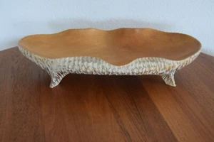 Cuenco de madera cuenco de bolígrafo orgánico extravagante años 50/60 mediados de siglo calcificado - Imagen 1 de 8