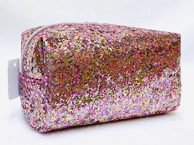 1 Bolsa de Viagem Bath & Body Works PINK GLITTER Bolsa de Presente Bolsa de Embreagem Estojo com Zíper - Imagem 1 de 4