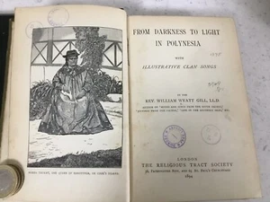 From Darkness To Light Polynesia Rev. Gill 1884 London 1st Ed. - Picture 1 of 11