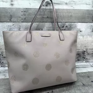 Kate Spade Light Purple Polkadot Tote w Matching Wristlet 1589 - Picture 1 of 13