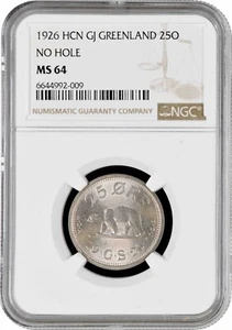 Greenland 25 ore 1926, NGC MS64, "Krone (1926 - 1964)" - Picture 1 of 2