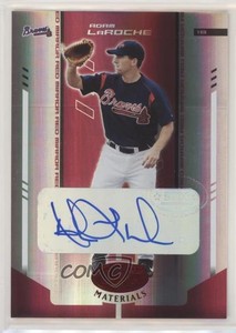 2004 Leaf Certified Materials Red Mirror Auto /250 Adam LaRoche #3 Auto