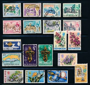 Bermuda **19 gebrauchte Ausgaben 1962-75**; wie abgebildet; siehe schöne 1sh (#191) - Bild 1 von 2