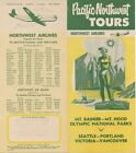 Flyer promotionnel vintage Northwest Airlines Stratocruiser Pacific Tours