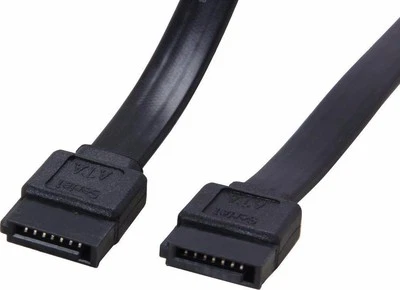 Coboc - SC-SATA3-18-BK - 18" SATA III 6Gb/s Data Cable - Black - Image 1 of 3