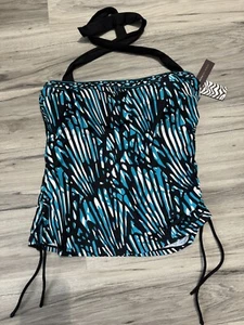Costume da bagno tankini blu Dana Buchman nuovo con etichette taglia 10 donna - Foto 1 di 9