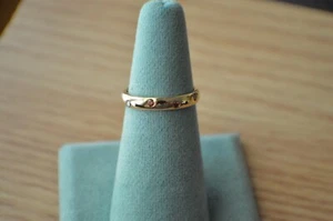 0.10ct Natural Orange Diamond Ring 14K YG over Fine Sterling Silver Size 7 - Picture 1 of 7