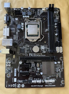 Carte mère Gigabyte GA-H81M-DS2V avec processeur Intel Core i3-4160 et plaque E/S - Photo 1/8