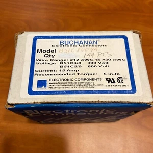 144 NEW Buchanan B51C8U04A TE 7-1437426-4 Euro Style Terminal Block Thomas Betts - Picture 1 of 4