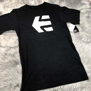 Etnies Men’s Black White Logo Short Sleeve T Shirt Size Small