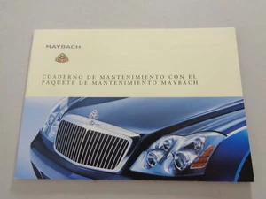 Service Book Maybach 57 + 62 + 57 S + 62 S Stand 08/2002 In Spanish - Picture 1 of 1