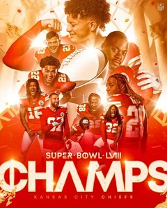 Kansas City Chiefs Super Bowl LVIII Champs Collage 8x10 NFL Fútbol Foto - Imagen 1 de 1