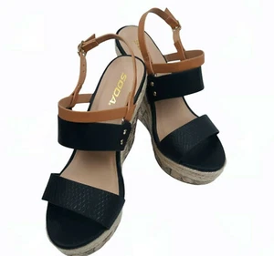 Soda Women Platform Wedges Ankle Strap Espadrilles Sandals High Heel Shoes SZ 10 - Picture 1 of 12