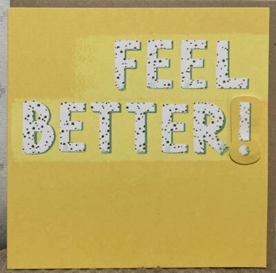 Get Well Card  ‘FEEL BETTER!’ Sending Hugs - hallmark card (standard size) - Image 1 of 3