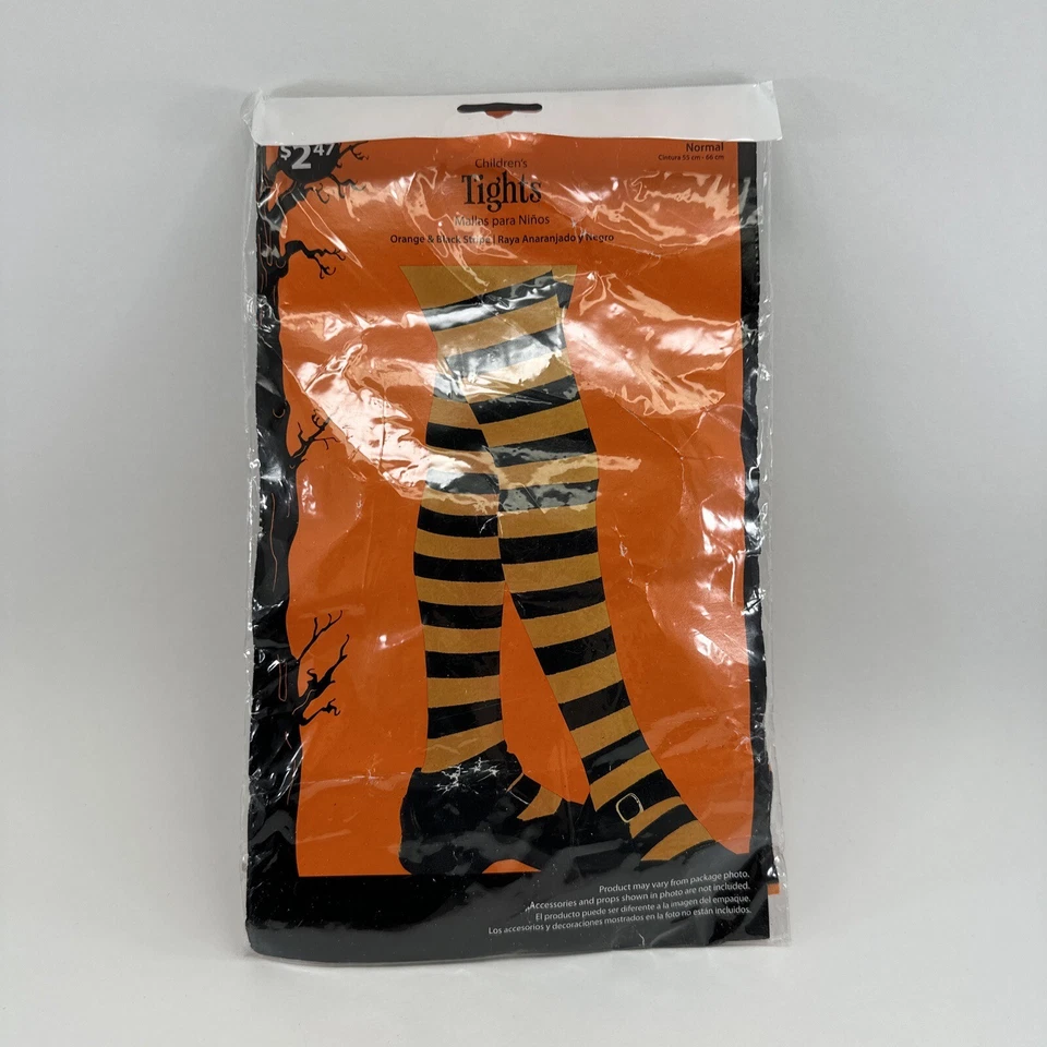 Children's Tights Black Orange Girls Kids Accessories Oktoberfest Sz Regular