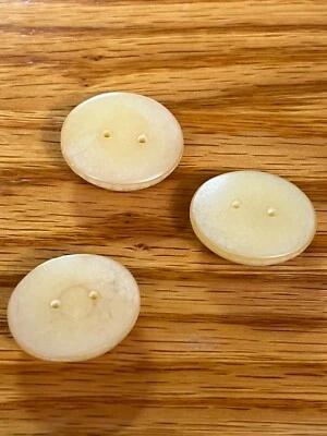 3 Unusual Abalone Shell Buttons *2 hole* 1"x13/16" - Image 1 of 2