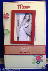 NEW Retro Shabby Chic Button Magnetic Memo Board Glass Magnet Photo Frame Mother - Picture 1 of 4