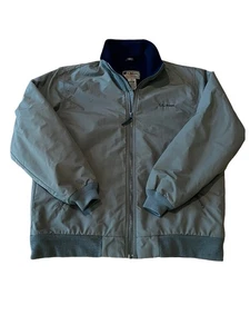 L.L. Bean Warm-Up Jacke Herren L Tall grün Fleece gefüttert Softshell Reißverschlusstaschen - Bild 1 von 7
