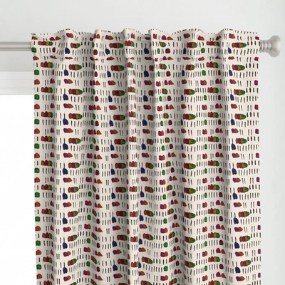 Doodle Stripe Modern Stripes Abstract Printed Custom Curtain Panel Set Of 2 - Image 1 of 4