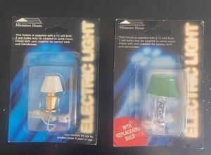 2 neue Puppenhaus Miniatur elektrische Leuchte Tischlampe - Bild 1 von 5