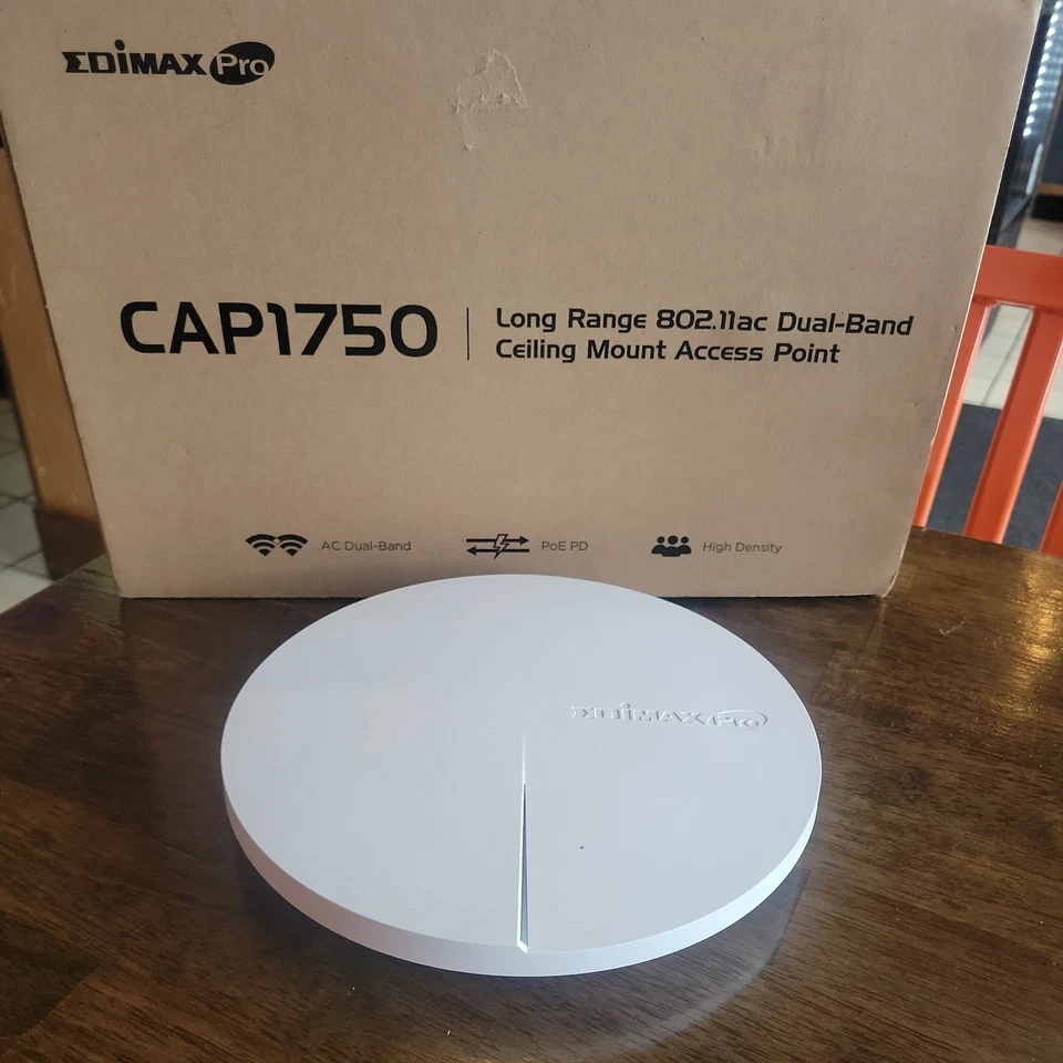 Edimax Pro CAP1750 Dual Band Ceiling wifi  Mount Access Point  Hospital School - Image 1 of 4
