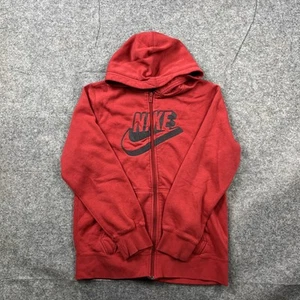 Nike Boys Red Essentials Logo Zip Up Jacket Pullover Size Large 10-16 - Picture 1 of 10